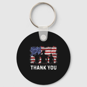 Thank You Patriotic Shirts Memorial Day 4th Of Jul Key Ring