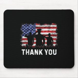 Thank You Patriotic Shirts Memorial Day 4th Of Jul Mouse Pad