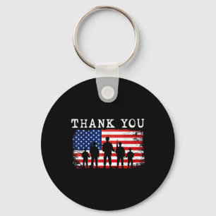 Thank You Patriotic Veteran Memorial Day 4th Of Ju Key Ring