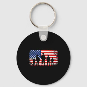 Thank You Patriotic Veteran Memorial Day 4th Of Ju Key Ring