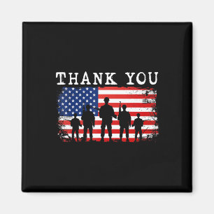 Thank You Patriotic Veteran Memorial Day 4th Of Ju Magnet