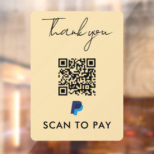 Thank you Paypal QR Code Scan to Pay Modern Groovy