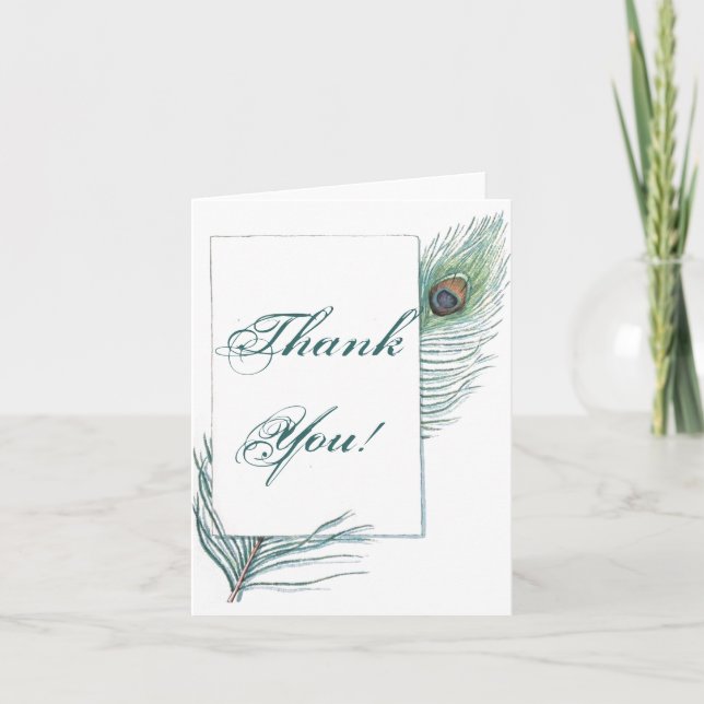 Thank You Peacock Feather Inspirational (Front)