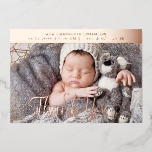 Thank You Personalised Birth Announcement Card