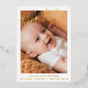 Thank You Personalised Birth Announcement Card