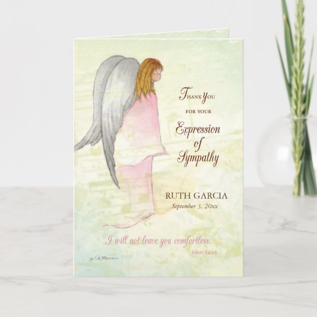 Thank You Personalised Expression of Sympathy, An Card (Front)