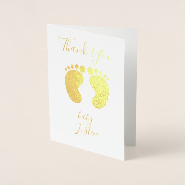 Thank You Personalized Name Foil Card (Front)