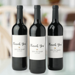 Thank you, Personalized TAGS wine bottle Label