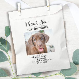 Thank You Pet Photo Wedding Dog Treat Doggie Favour Bags