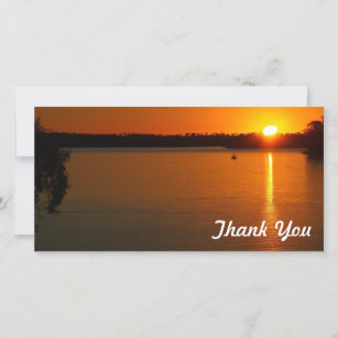 Thank You photo card - Lake Monduran sunset