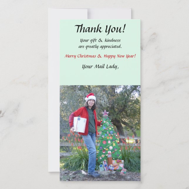 Thank You Photo Card - Mailman (Front)