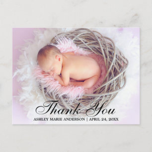 Thank You Photo New Baby Postcard