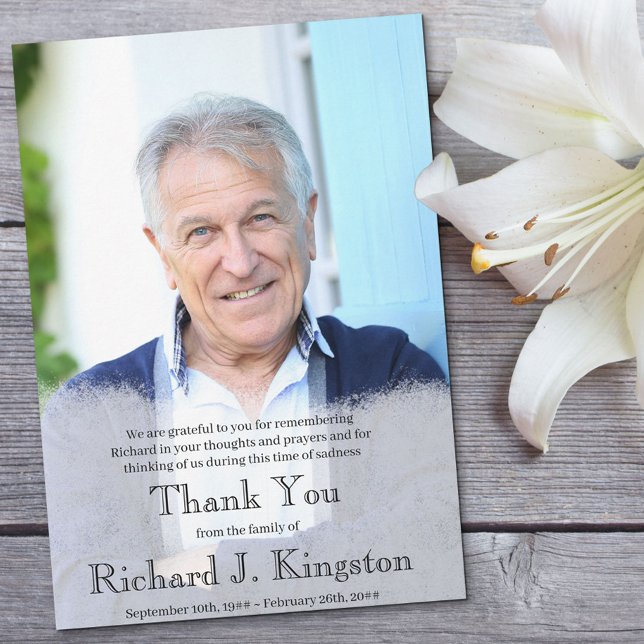 Thank You Photo Overlay Custom Funeral Card (Creator Uploaded)
