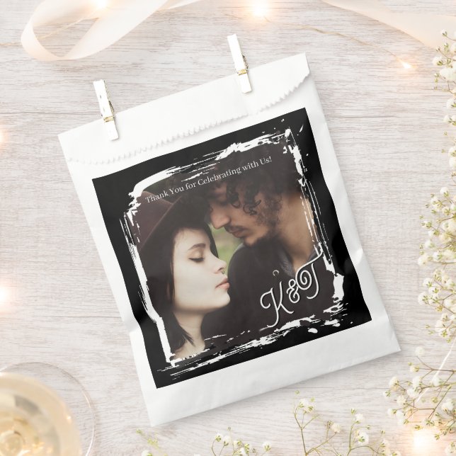 Thank You | Photo Template Wedding Favour Bags (Clipped)
