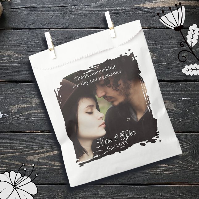 Thank You | Photo Template Wedding Favour Bags (Creator Uploaded)