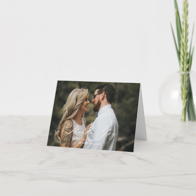 Thank You Photo Wedding Card (Front)