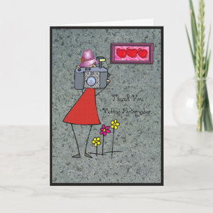 Thank You Photographer Wedding Card