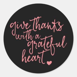 Thank You Pink And Black Motivational Attitude Classic Round Sticker