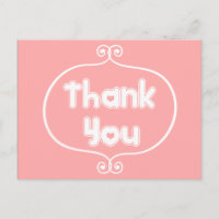 Thank You Pink And White Swirl Frame