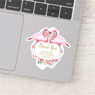 Thank You Pink Flamingo Floral