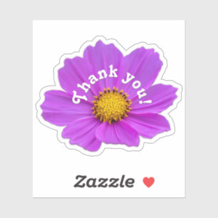 Thank you pink flower pink blossom sticker