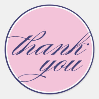 thank you pink navy sticker