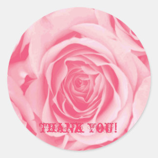 Thank You Pink Rose Sticker