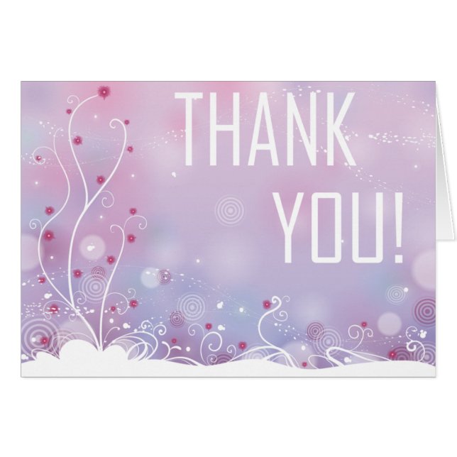 Thank You (Pink Snow Floral) (Front Horizontal)