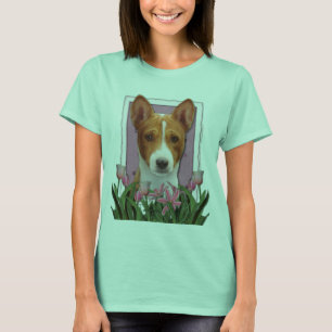 Thank You - Pink Tulips - Basenji T-Shirt