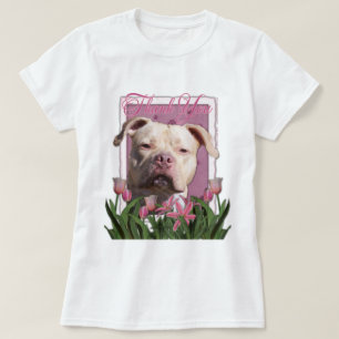 Thank You - Pink Tulips - Pitbull - Jersey Girl T-Shirt