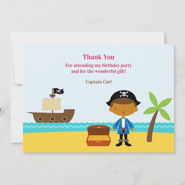 Thank You Pirate Captain Card (Front)