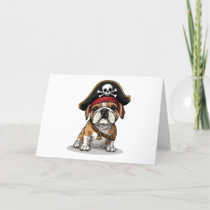 Thank You Pirate English Bulldog Skull