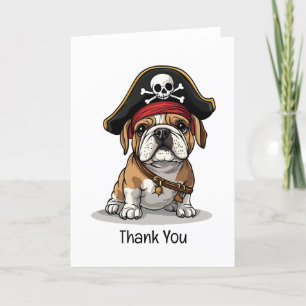 Thank You Pirate English Bulldog Skull