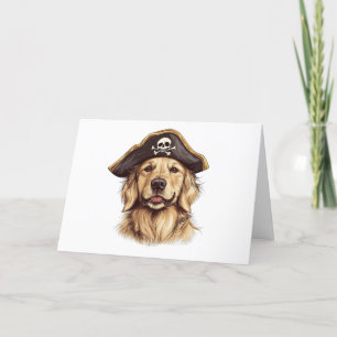 Thank You Pirate Golden Retriever Dog Skull