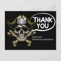 Thank You Pirate theme Party Adult Skull Bones