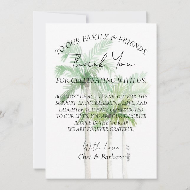 Thank You Plate Card (Front)