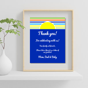 Thank You Please Take Favour Summer Stripes Shower