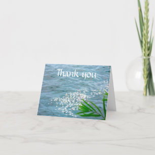 Thank You Plumerias in Ocean Card