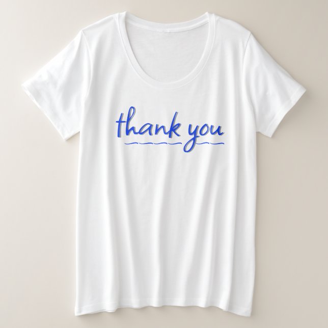 Thank you plus size T-Shirt (Design Front)