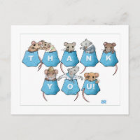 Thank You Pocket Mice Postcard