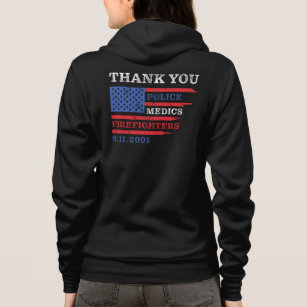Thank You: Police, Medics, Firefighters 9/11 USA   Hoodie