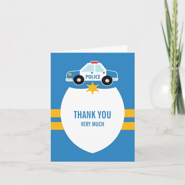 Thank You Police Theme Card (Front)