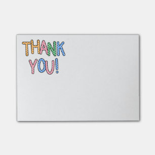 Thank You Polka Dot Text Expression Post-it Notes
