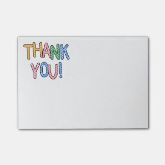 Thank You Polka Dot Text Expression Post-it Notes
