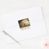 Thank You Pomeranian Puppy Dog Stickers / Labels (Envelope)