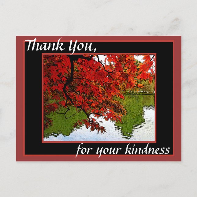 Thank You Post Cards Fall Scene (Front)