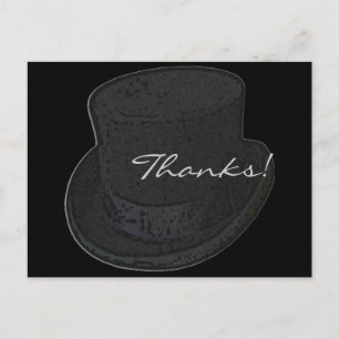 Thank You Post Cards Top Hat