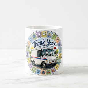 Thank you postal workers appreciation coffee mug