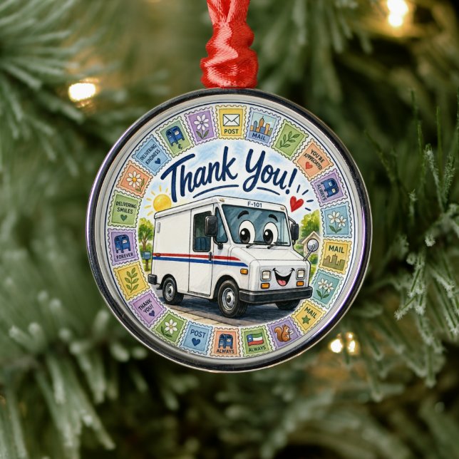 Thank you postal workers appreciation  metal tree decoration (Tree)