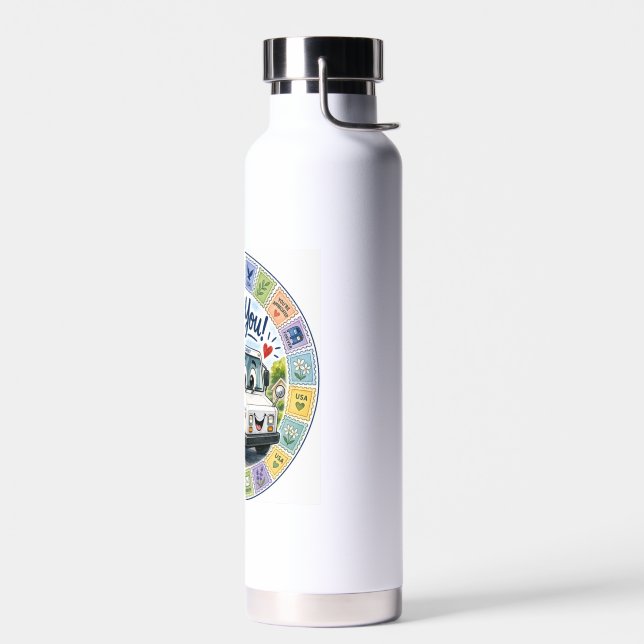 Thank you Postal Workers  Water Bottle (Left)